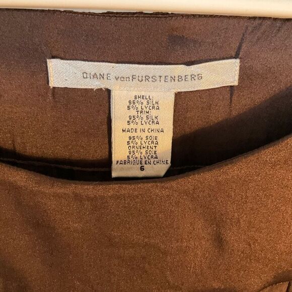 Diane Von Furstenberg Peggy Dress, 6. Chocolate brown. Pockets! - Picture 11 of 16